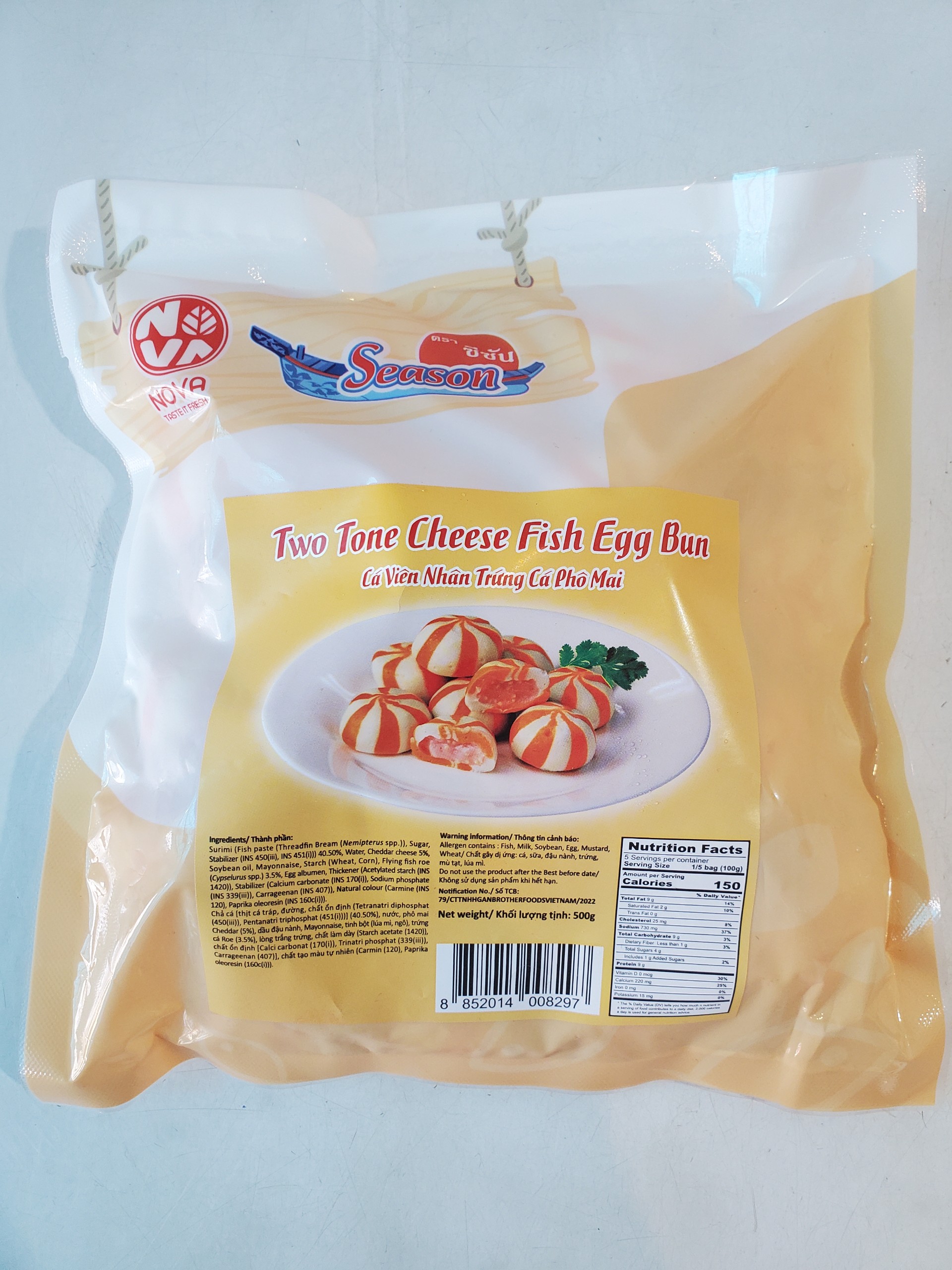 CÁ VIÊN NHÂN PHÔ MAI VỊ KHOAI MÔN 500G THÁI LAN