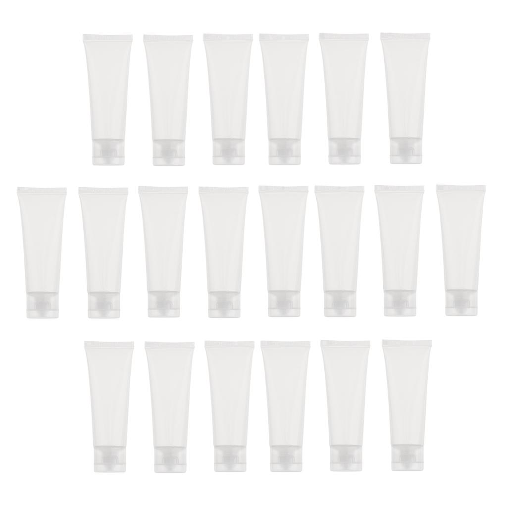 80x Mini 50ml Empty Cosmetic Tubes Flip Cap for Body Lotion Shampoo Makeup