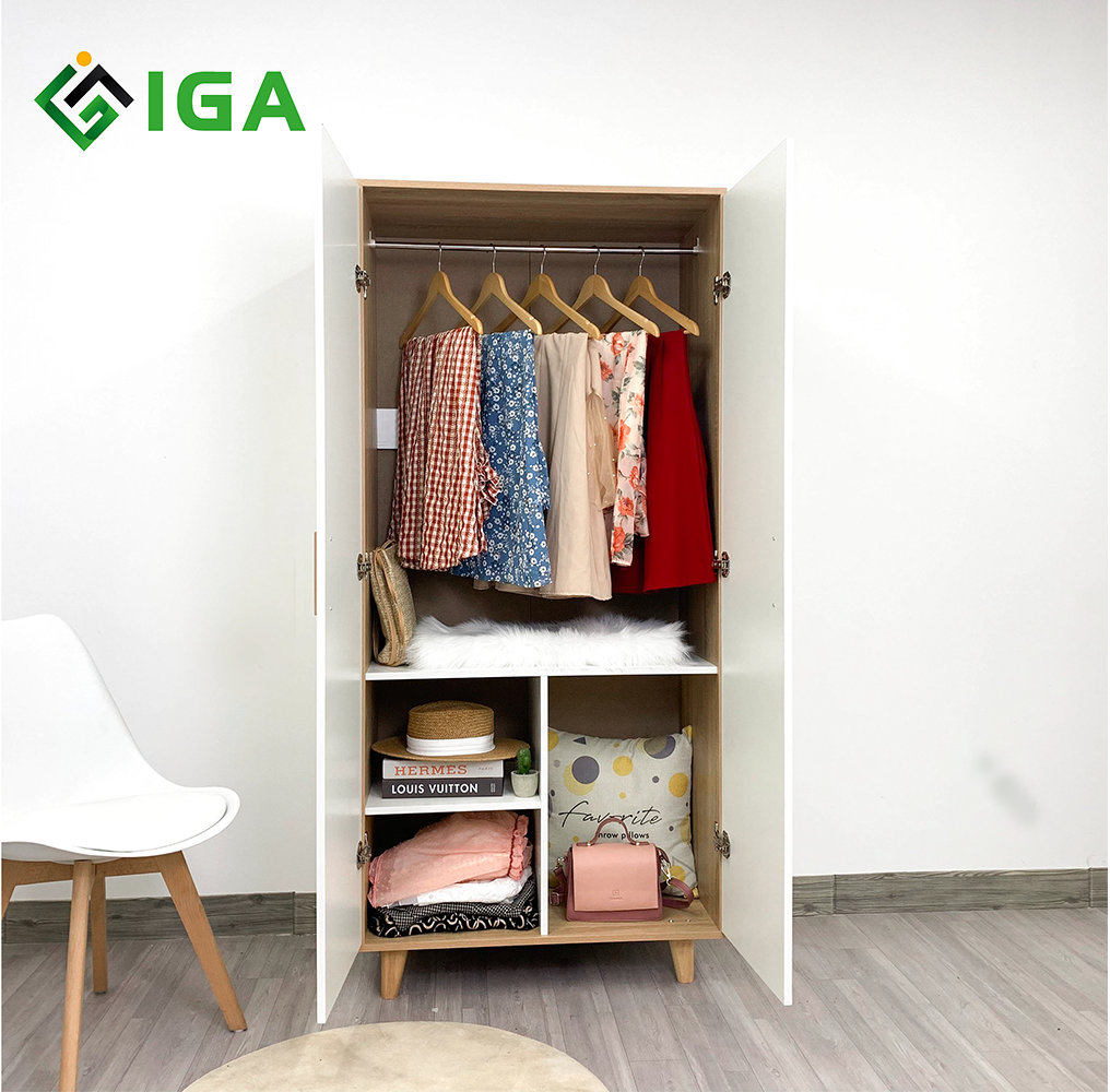 Tủ Quần Áo IGA Shelf Phong Cách Nordic - GP129