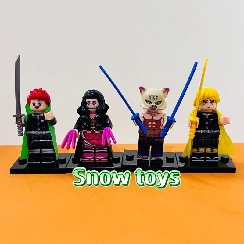 Minifigures Kimetsu no Yaiba - Mô hình Thanh gươm diệt quỷ - Tanjiro Nezuko Zenitsu Inosuke Giyu Rengoku Kanroji Mitsuri