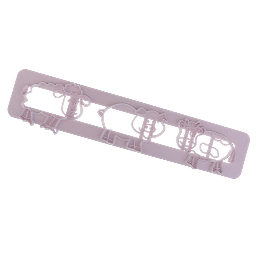 Farm Animal Pig Cow Sheep Design Fondant Cake Mould Mold Cutter Chocolate Mould Tool for Sugarcraft Cake Decoration