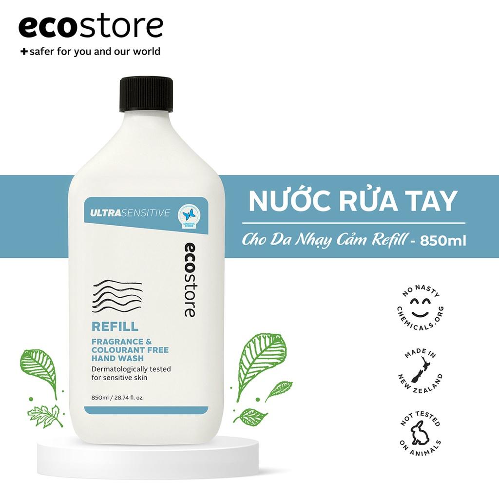 Ecostore Nước rửa tay cho da nhạy cảm gốc thực vật refill 850ml (Ultra Sensitive Hand Wash