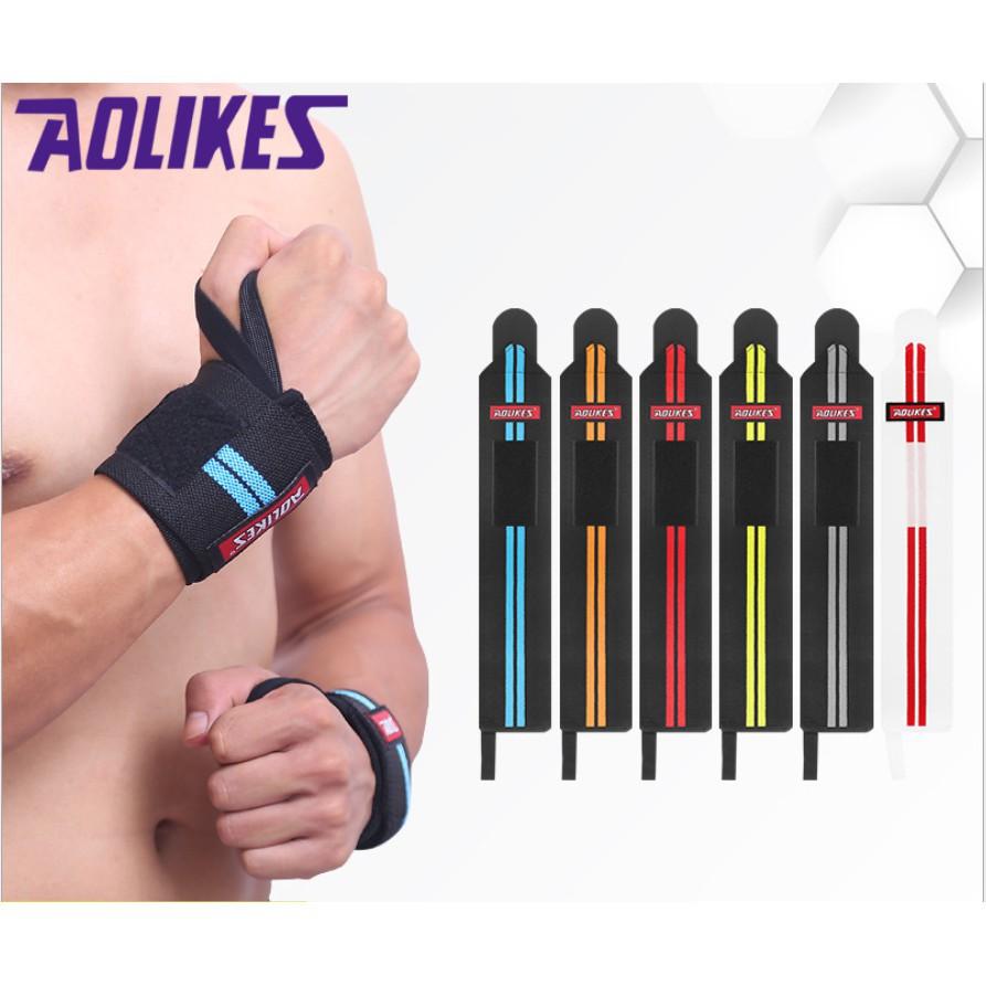 Băng quấn cổ tay tập gym chính hãng Aolikes , Phụ kiện thể thao cao cấp bảo vệ cổ tay GY22