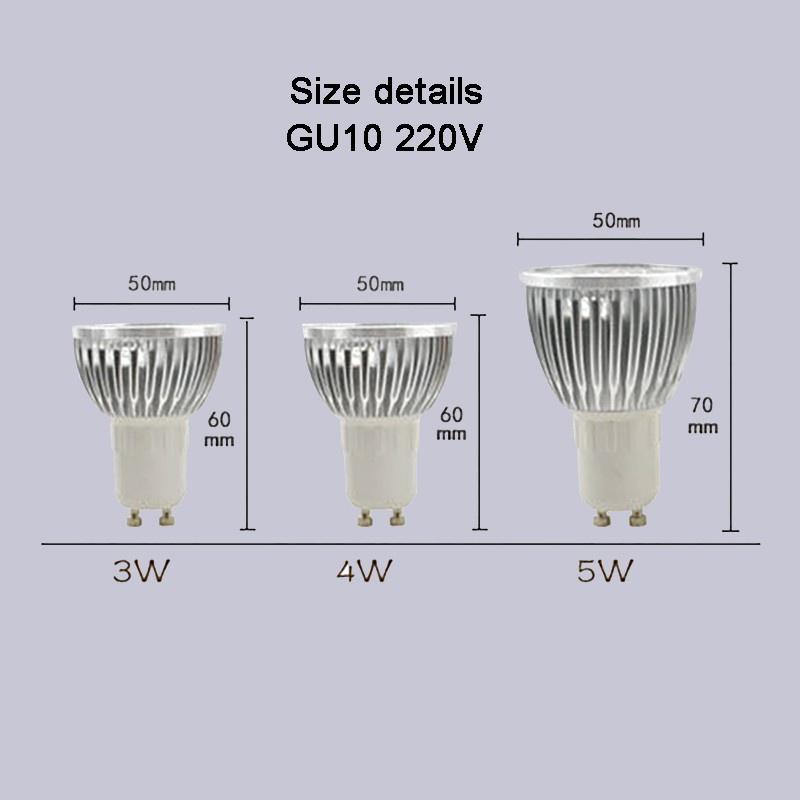 Bóng đèn LED E27 E14 MR16 GU5.3 GU10 AC 220V AC/DC 12V 3W 4W 5W độ sáng cao