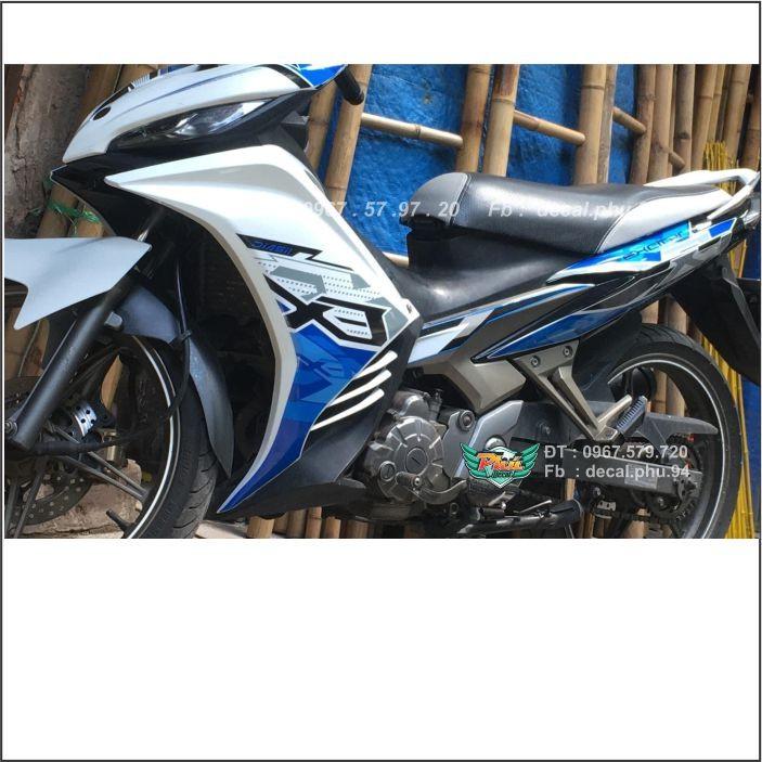 Tem rời Exciter 135 Xanh Trắng -1