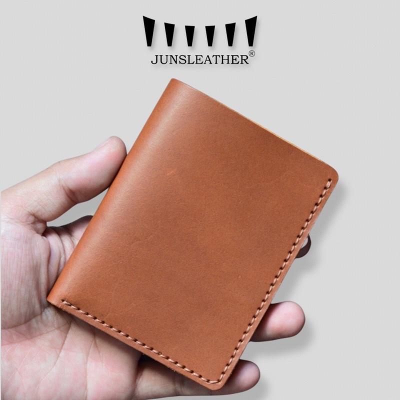 Ví đứng da bò ví da thuộc thảo mộc may thủ công của Junsleather