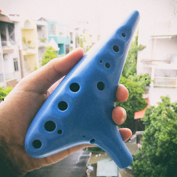 Sáo Đất Ocarina Nhựa 12 Lỗ Không Lo Rơi Vỡ Chuẩn AC