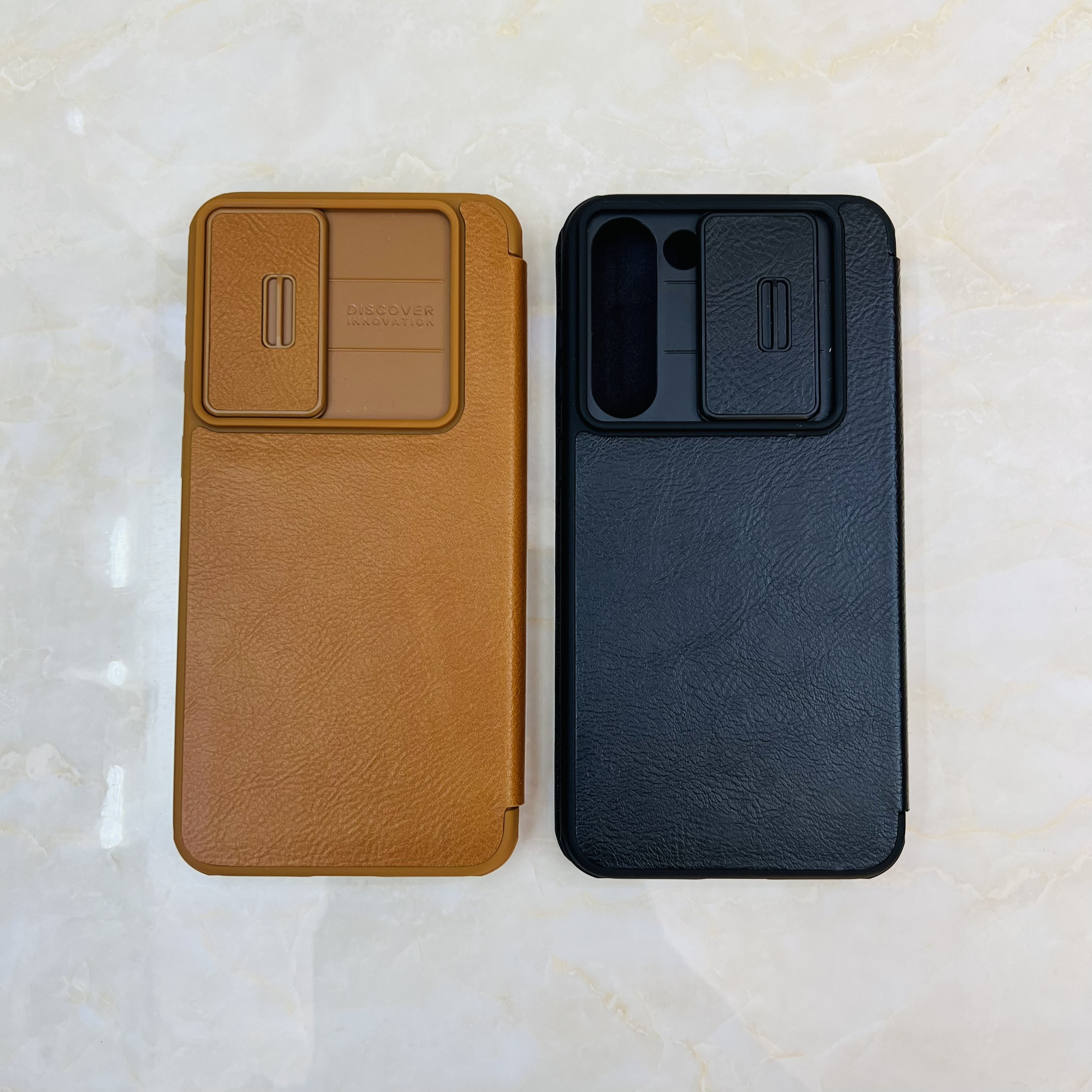 Bao da dành cho Galaxy S23 Plus Nillkin Qin- Hàng chính hãng