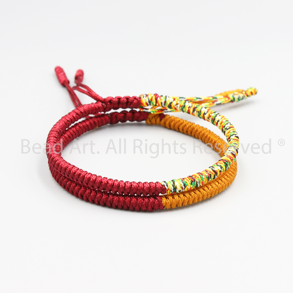 Combo 2 Vòng Tay Dây Ngũ Sắc Thắt Chỉ Màu Tibet Handmade Nhiều Màu, Vòng Tay Phong Thuỷ, Chuỗi Hạt - Bead Art
