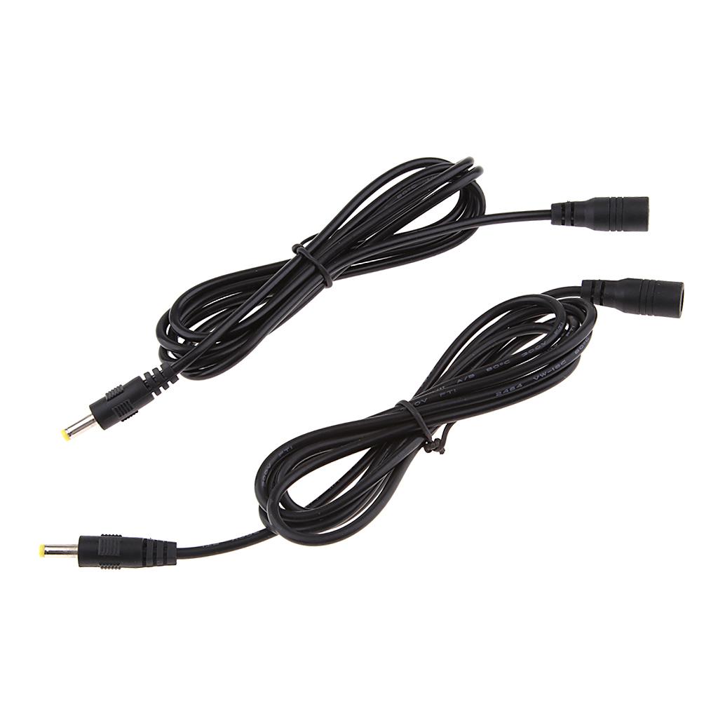 2x2x DC Power Adapter Cable 4.0x1.7mm Male Plug to Female Jack Converter 1.5M