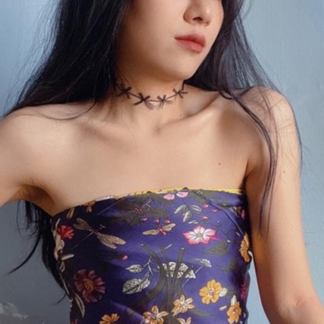 Vòng cổ ren nơ phong cách hàn quốc