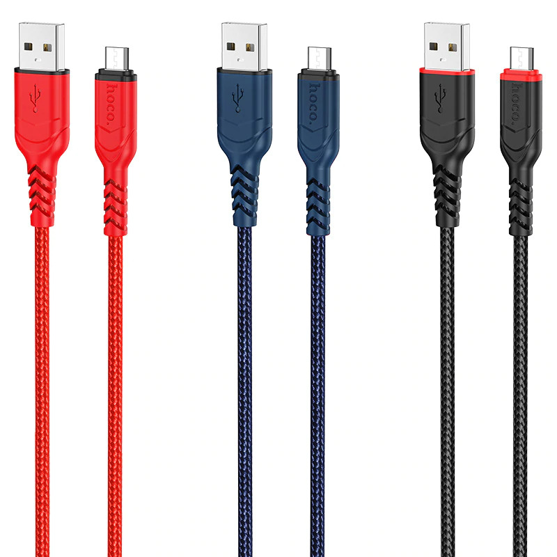 Cáp sạc nhanh 2.4A Hoco X59 chân Micro dây Nylon siêu bền dài 1M cho Android - Hàng chính hãng