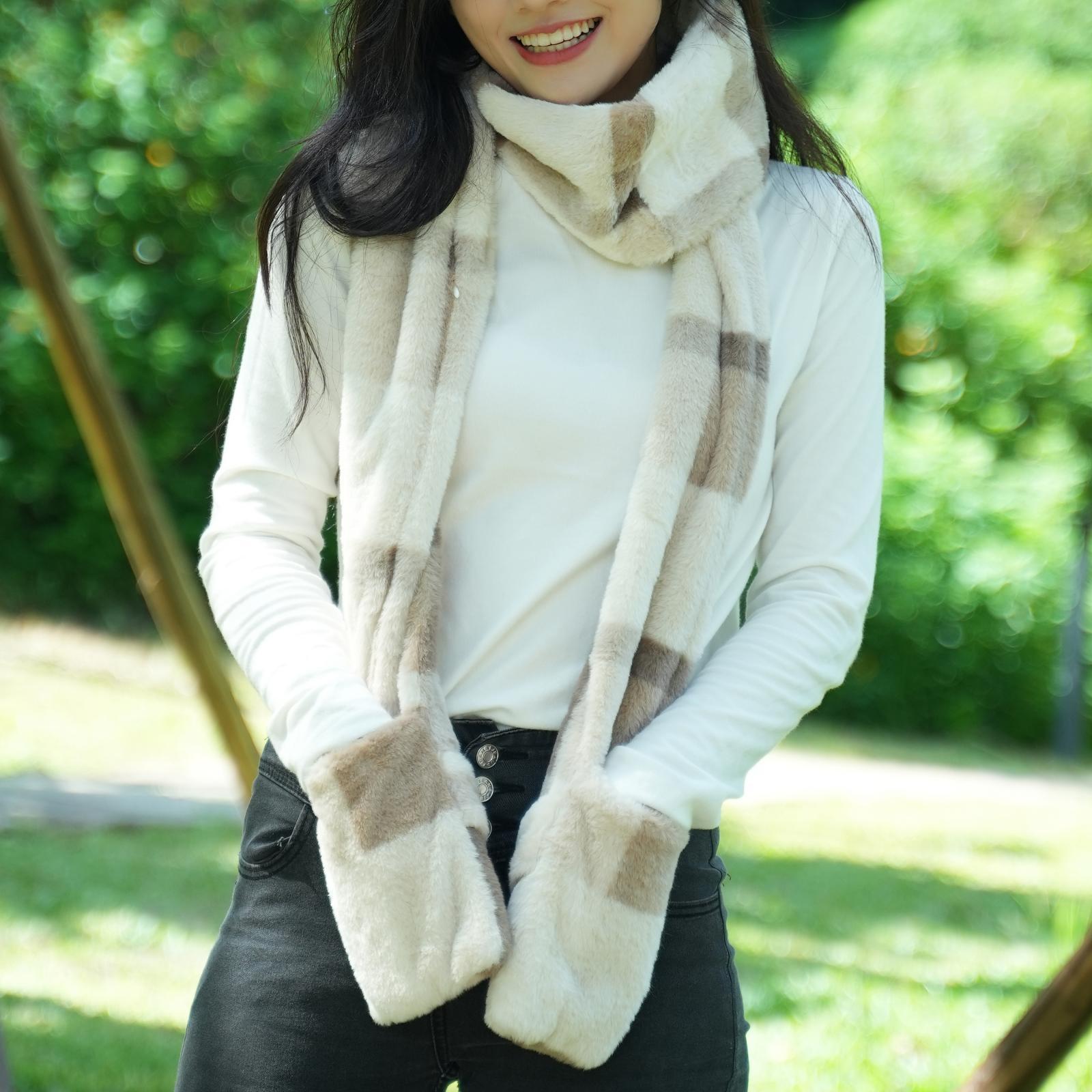 Winter Heating Scarf, Warm Washable Neck Heating Pad for Skiing Camping Women Men