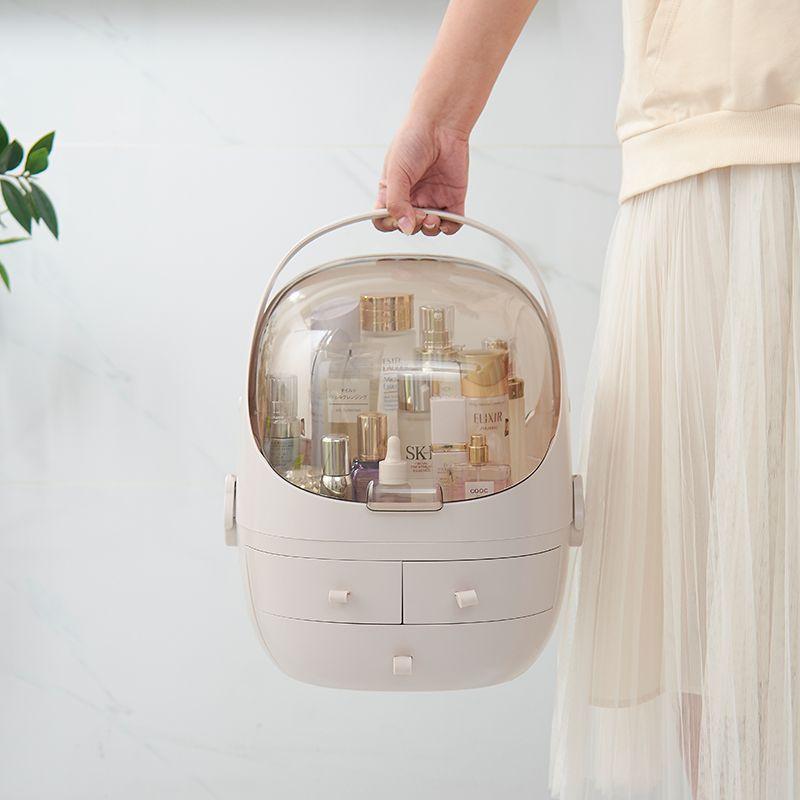 Kệ đựng mỹ phẩm du lịch mini 33.5*26*22cm hạn chế bụi bẩn, bảo vệ mỹ phẩm