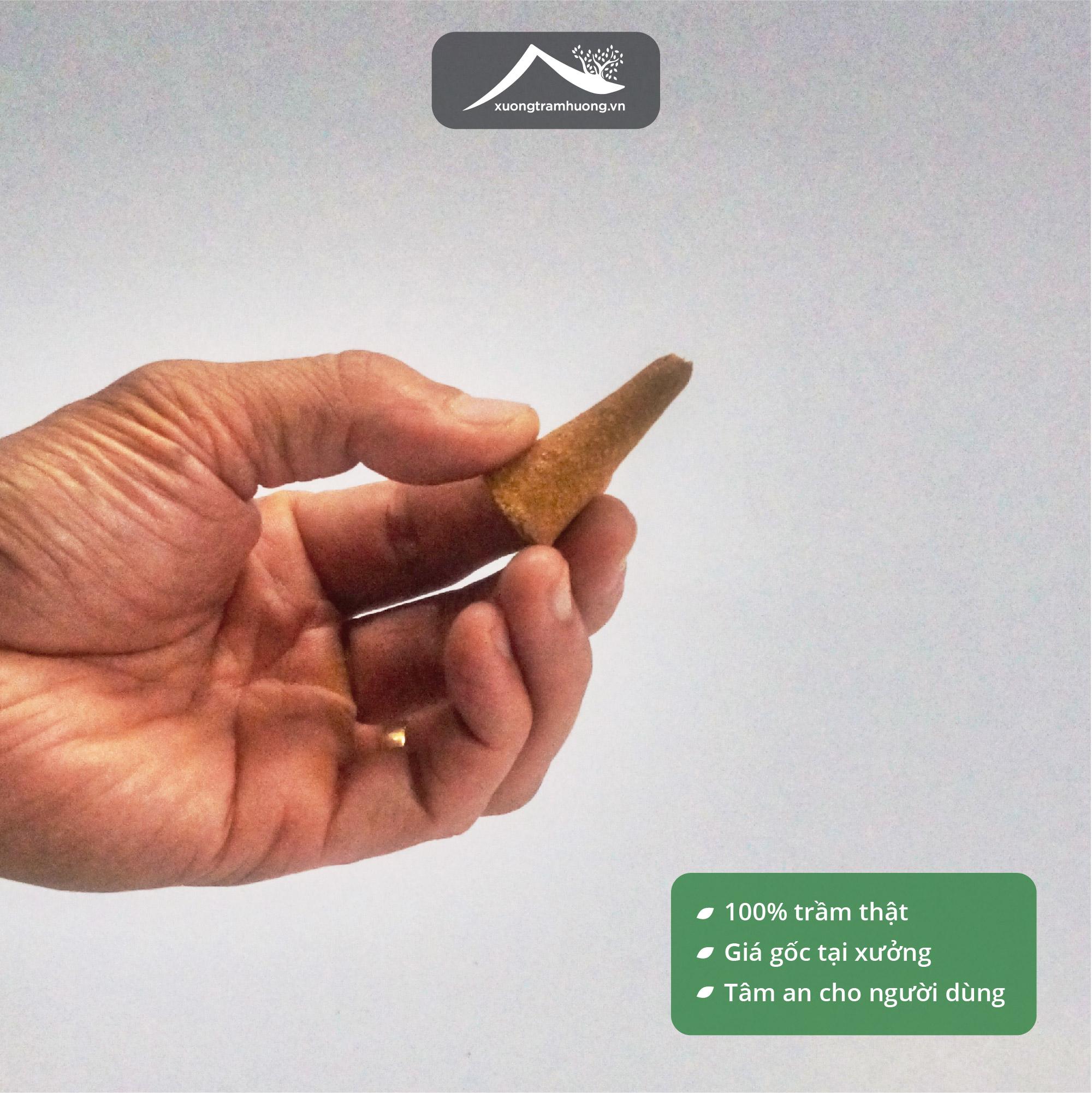 Nụ Trầm Hương Khói Ngược Sạch Xưởng Trầm Hương Thơm Vừa An Toàn Sức Khoẻ Hộp 40 viên