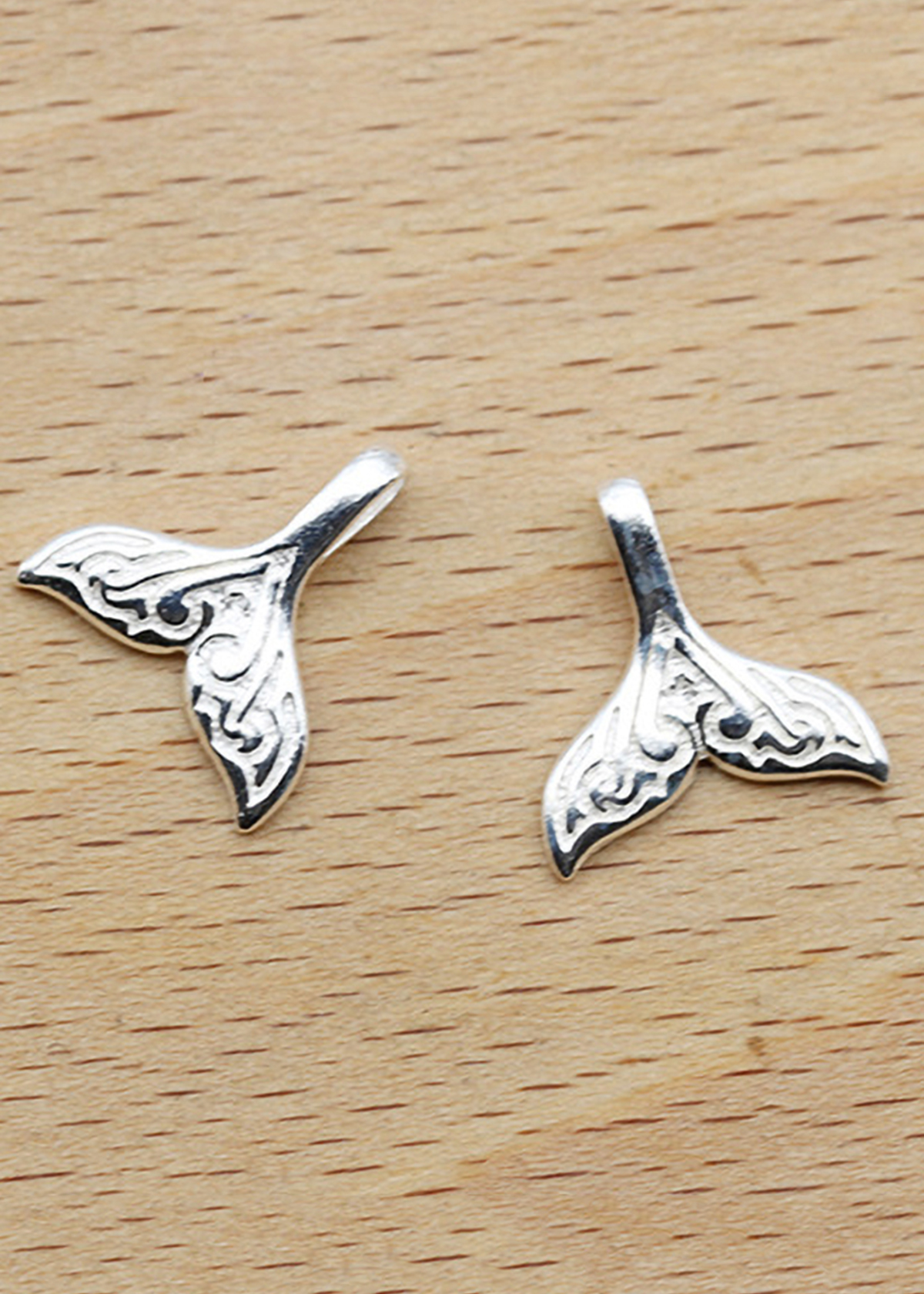 Combo 3 cái charm bạc đuôi nàng tiên cá treo - Ngọc Quý Gemstones