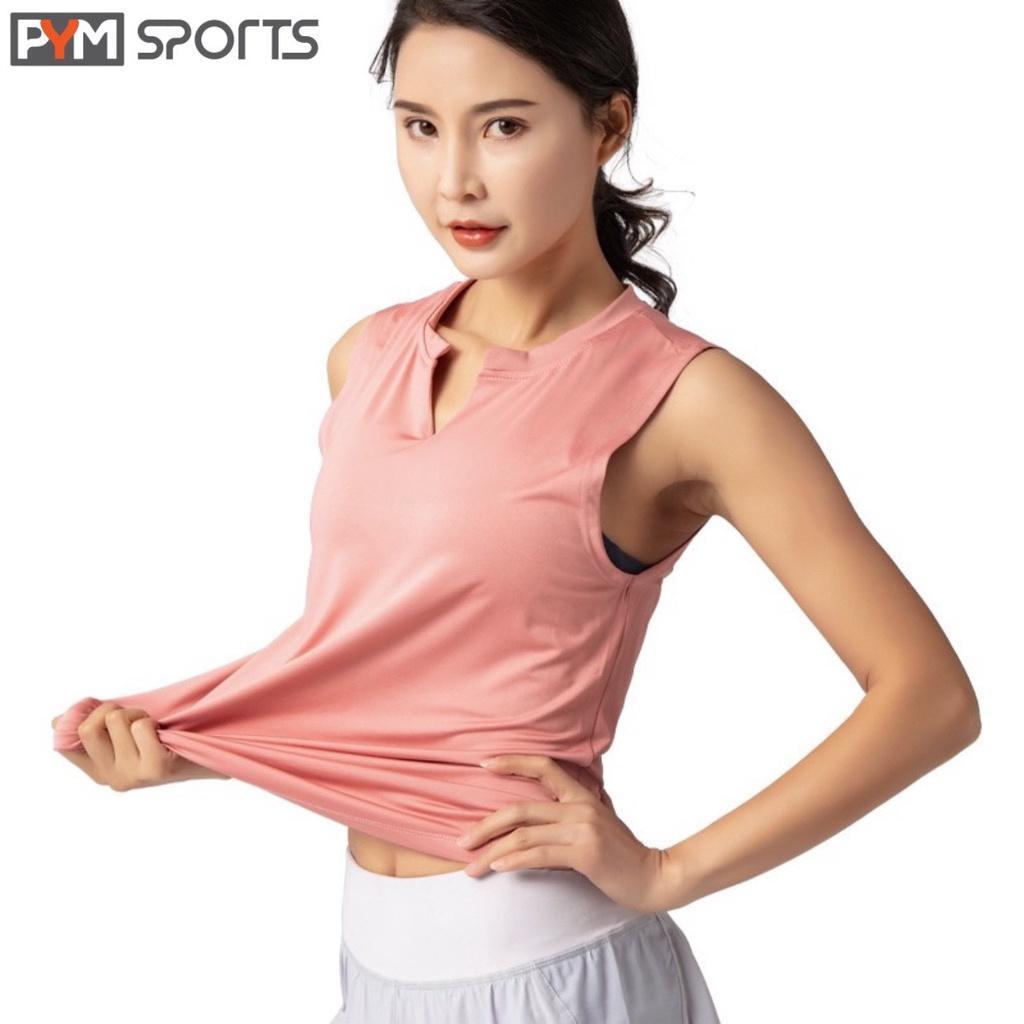 Áo tanktop nữ tập Gym - Yoga cổ chữ V thoáng mát PYMAT012