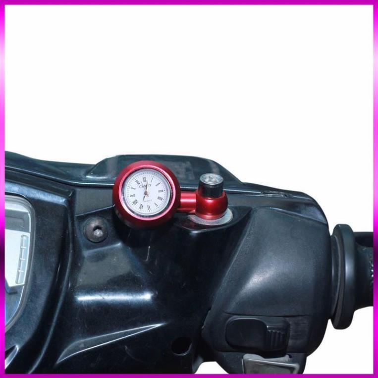 Đồng hồ thời gian gắn xe máy,mô tô (đen) 206665-1