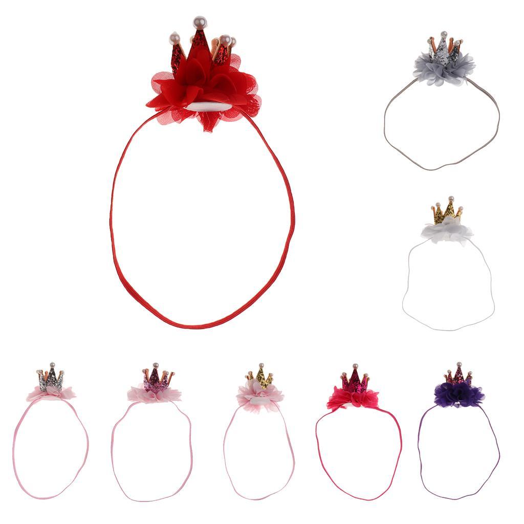 Baby Kids Girls Crown Pearl Princess Hair Clip Headdress Hair Accessories