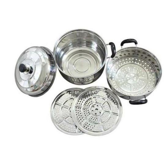 Nồi Hấp 3 tầng inox