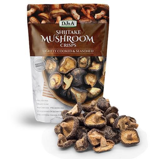 Nấm HươngSấy Giòn DJ&amp;A Shiitake Mushroom Crisps - Món ăn ngon Tốt cho sức khỏe Giàu chất dinh dưỡng và Chống oxy hóa - QuaTangMe Extaste