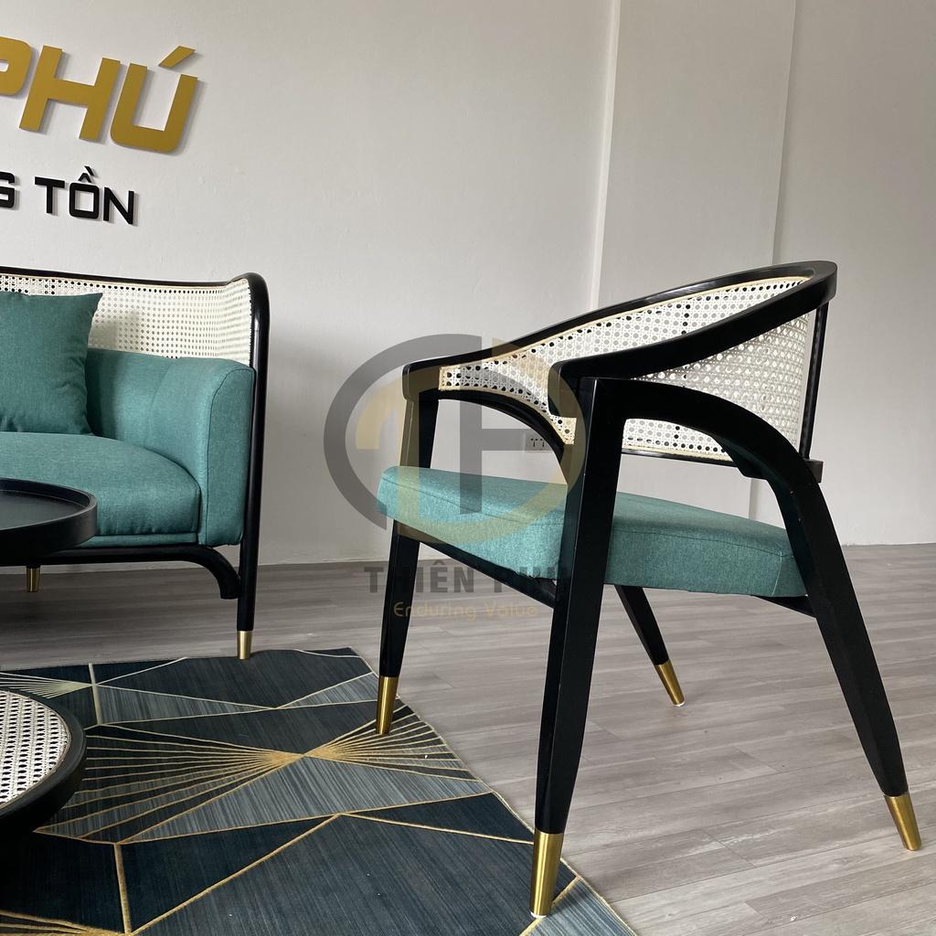 Bộ sofa phòng khách Targa Lounge gỗ tần bì kết hợp mây