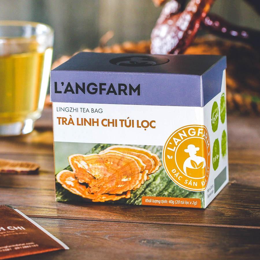 Trà linh chi túi lọc L'angfarm, 20 tép, hộp