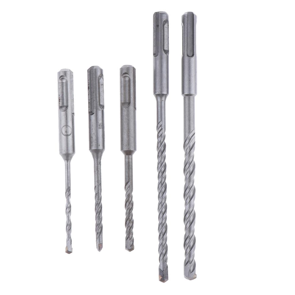 5x Bộ Mũi Khoan cho Gạch Bê Tông Gạch Kính Nhựa và Gỗ Carbide Đầu