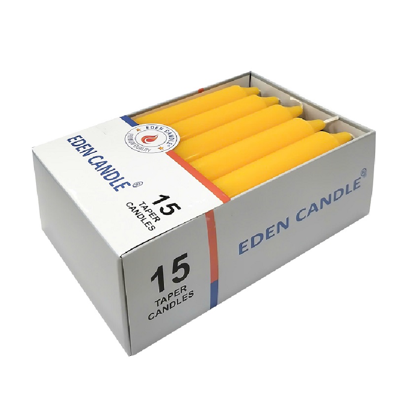 Hộp 15 cây nến thơm thẳng Eden Candle FTRAMART EDC2317 cao 15cm (Cam)