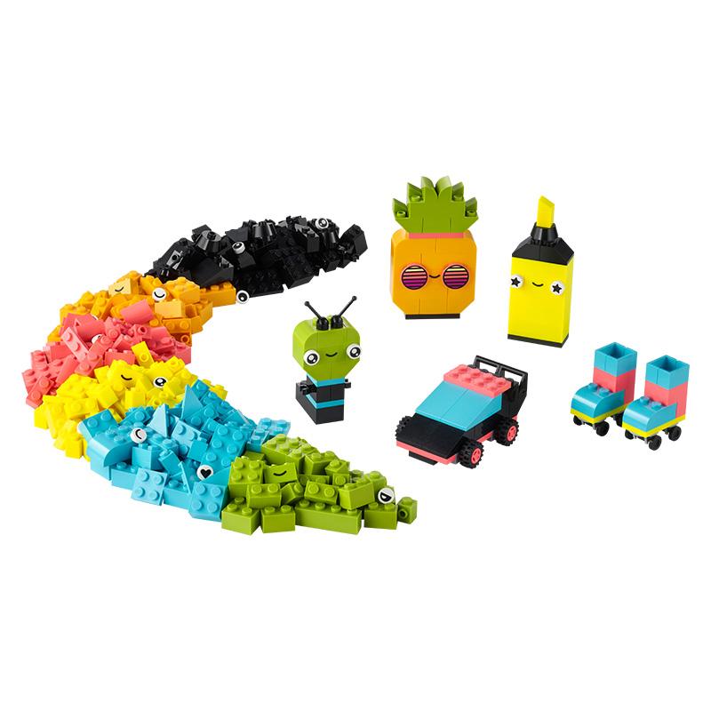 Đồ Chơi Lắp Ráp LEGO Bộ Gạch Sáng Tạo Neon Vui Nhộn 11027 (333 chi tiết)