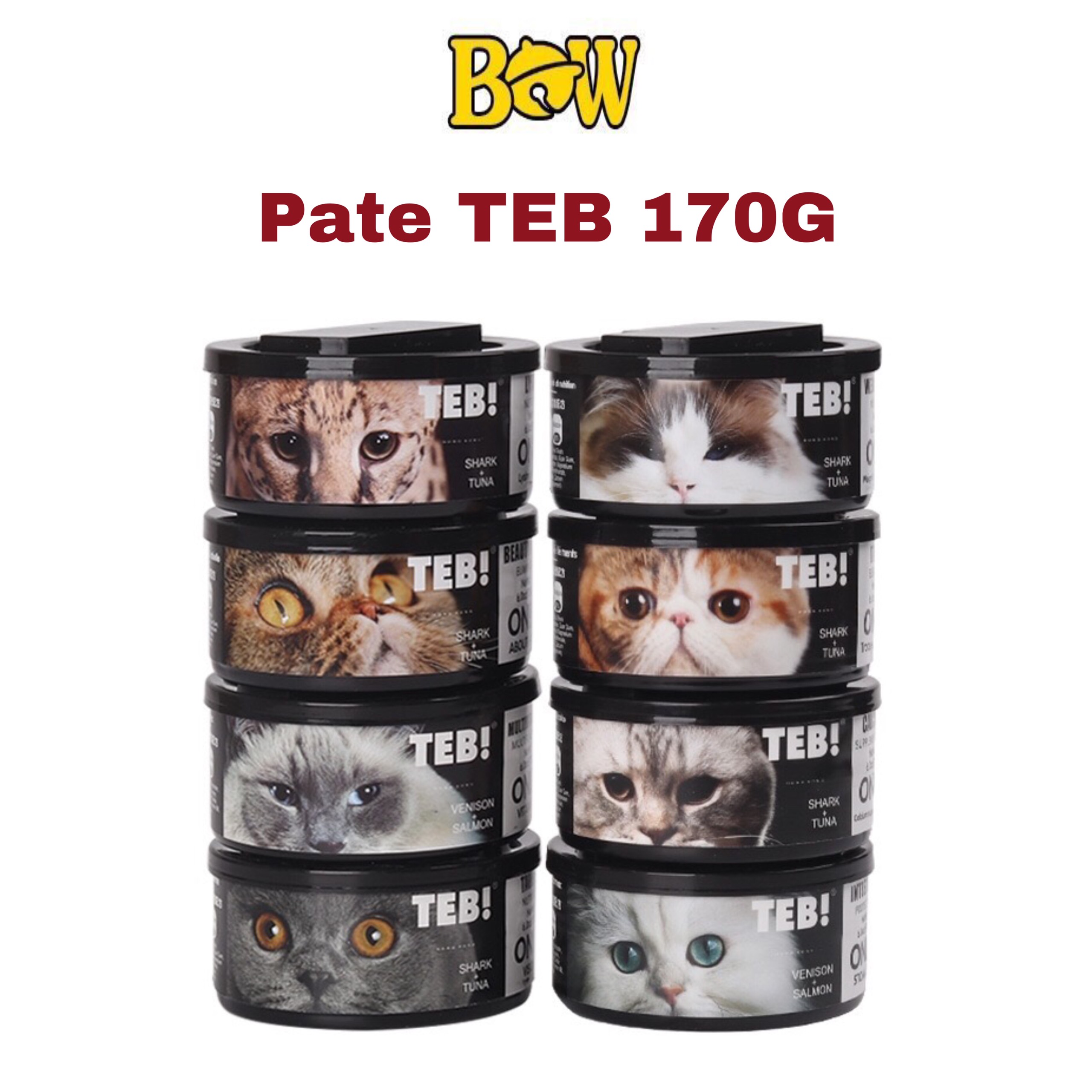 PATE TEB ONLY LON 170G - PATE Cung Cấp Chức Năng Cao Cấp Cho Mèo