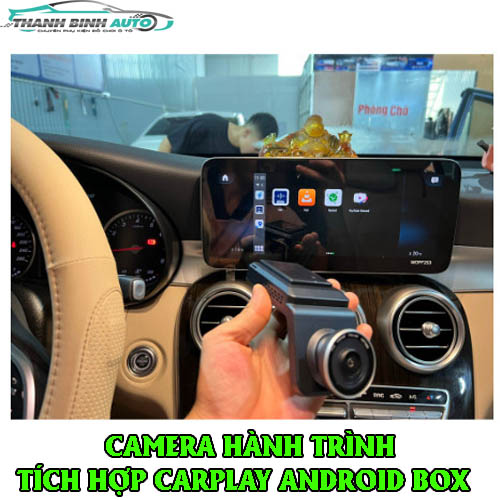 Camera hành trình tích hợp bộ chuyển đổi carplay, ram 4gb /64gb biến màn hình nguyên bản thành android