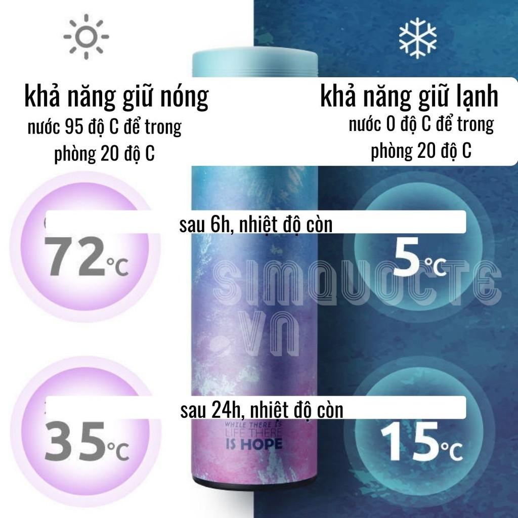 Bình giữ nhiệt hiển thị số có hoạ tiết 450ml