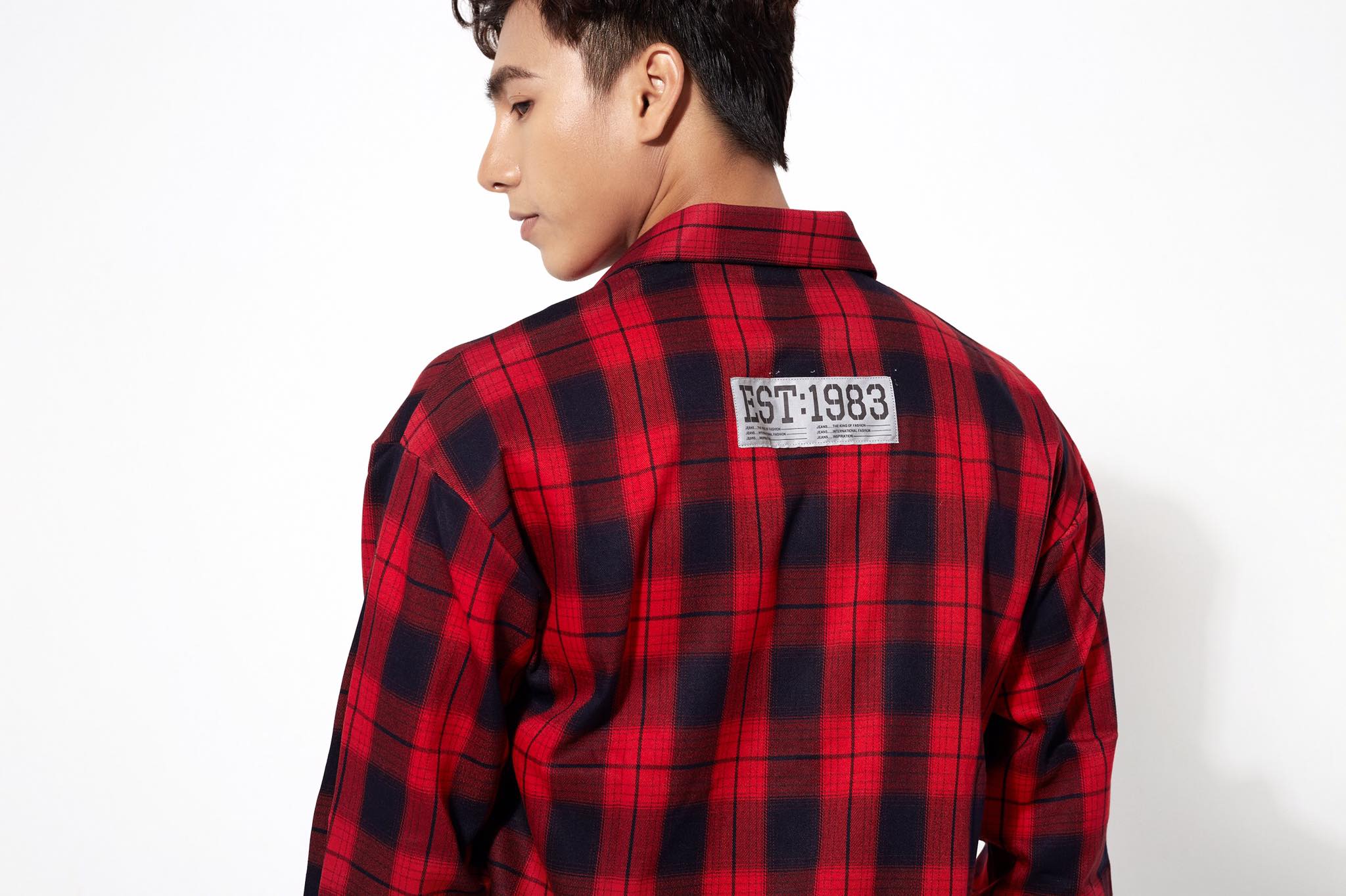 Áo sơ mi nam caro màu đỏ cao cấp