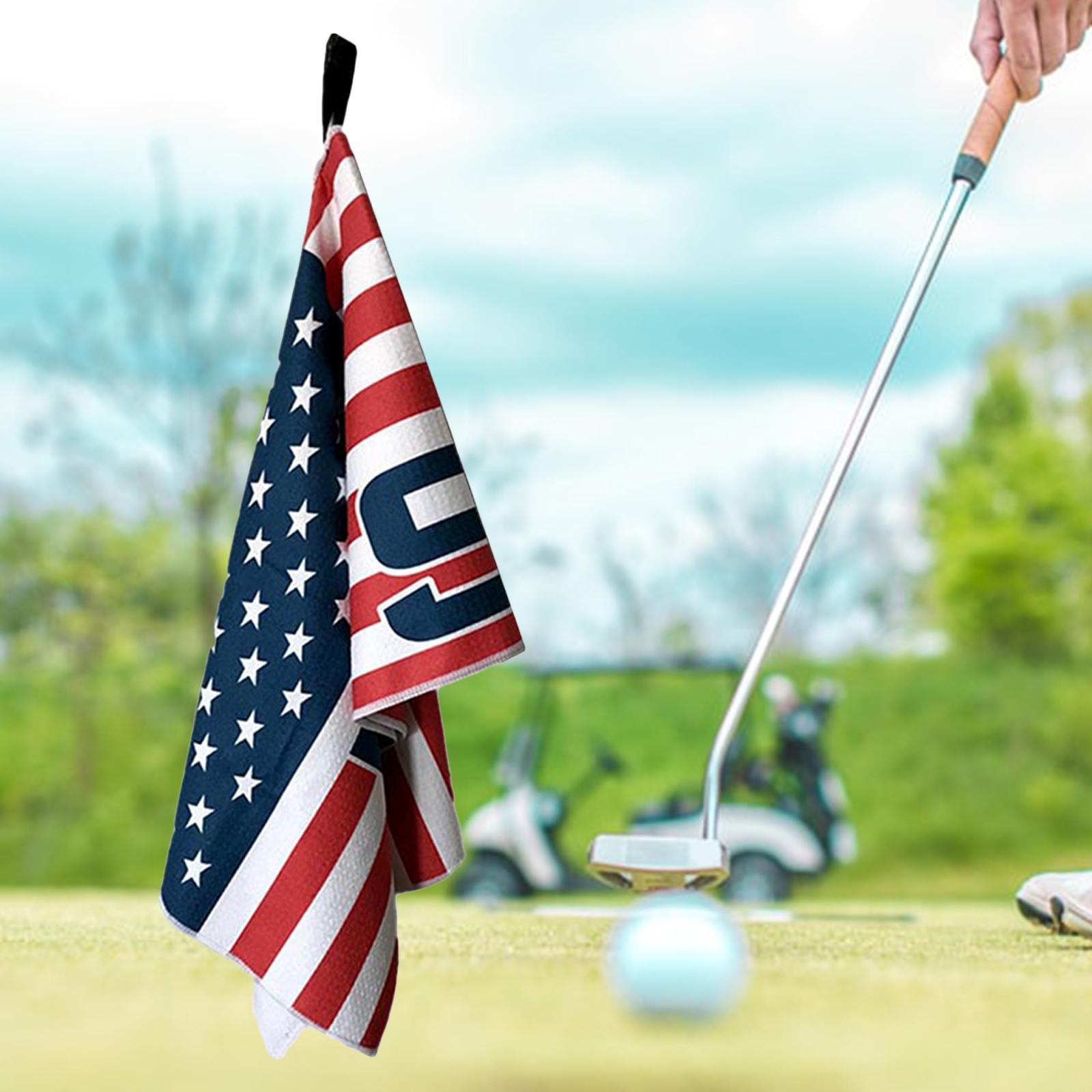 Golf Towel for Golf Bags with Clip for Men & Women, Microfiber Waffle Pattern Golf Ball Towel, Super Absorbent and Quick Dry