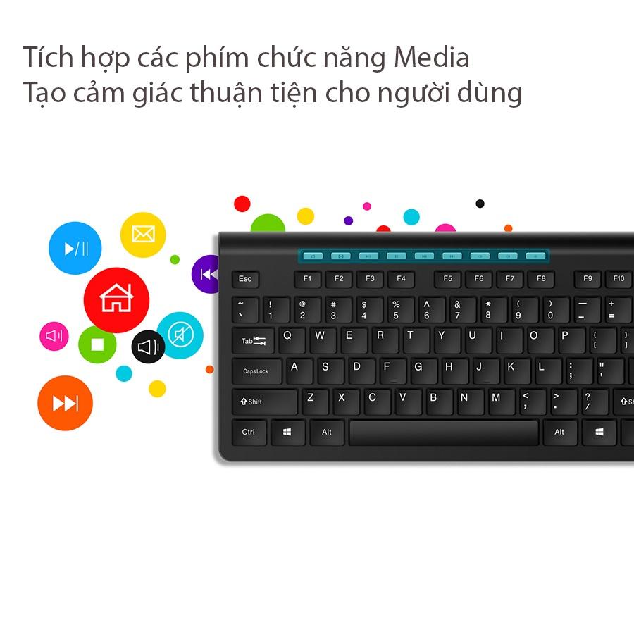 Combo bàn phím chuột máy tính Coputa bàn phím chuột văn phòng chơi game bàn phím chuột có dây Slimstar 230 - 110s