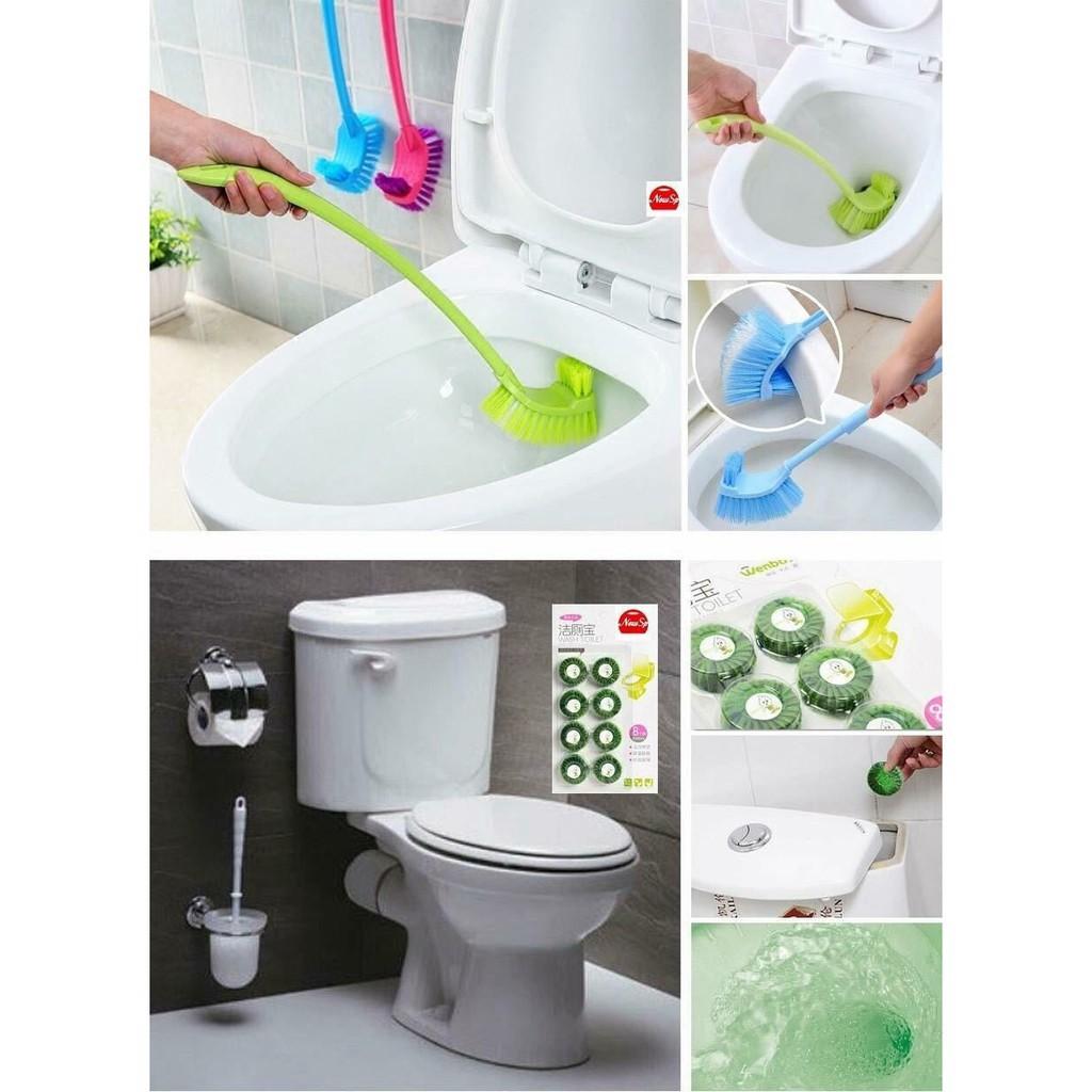 Chổi cọ 2 mặt cho toilet, nhà vệ sinh tiện ích