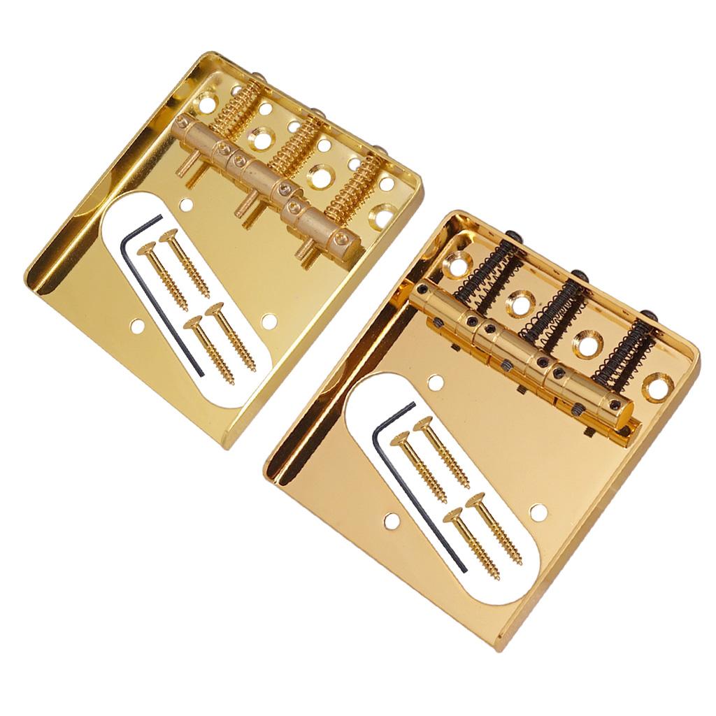 3 String Guitar Bridge for TL Electric Bass Parts Accessory Golden Spring