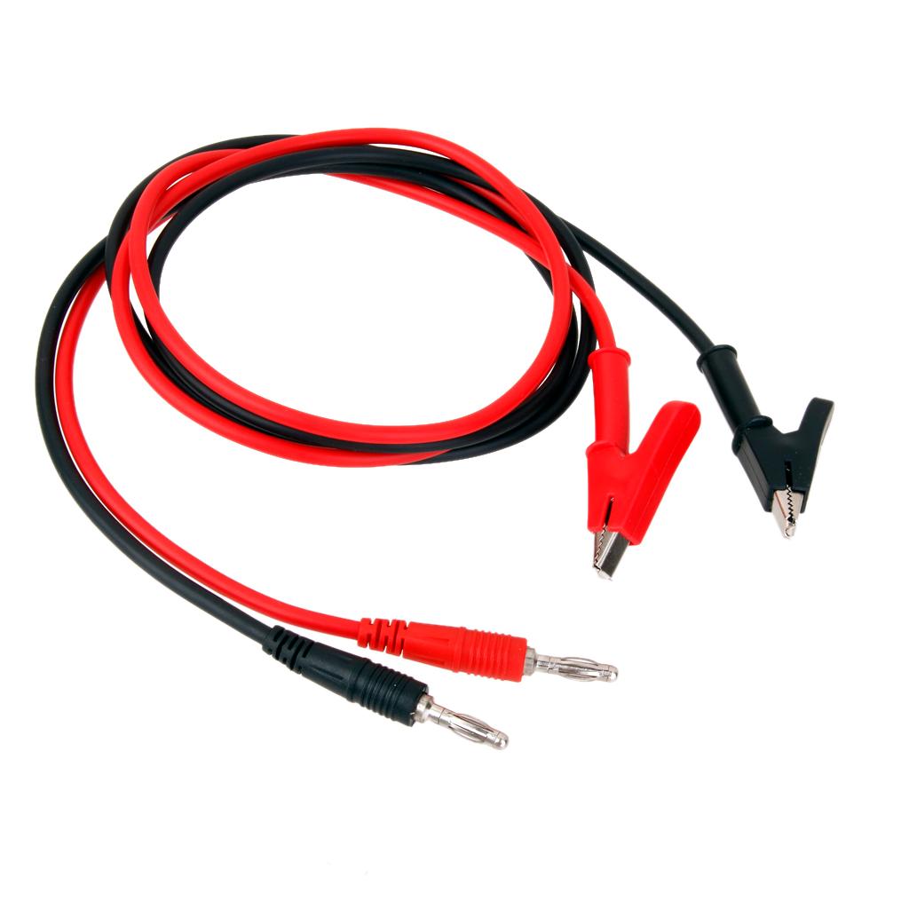 Generic 15A 4mm Banana Plug to Alligator Clip Clamp Test Probe Cable