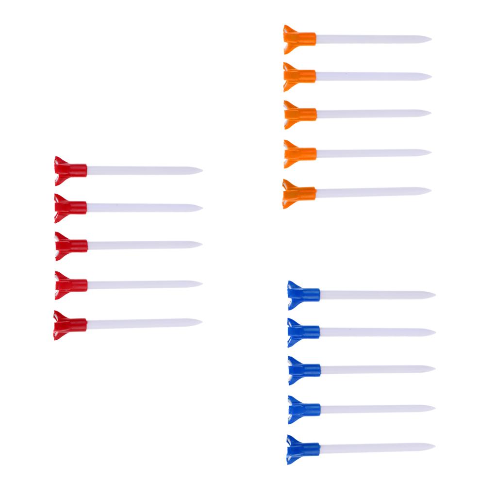 5 Pieces Eco-Friendly & Durable Plastic Golf Tees 83mm/3.3inch