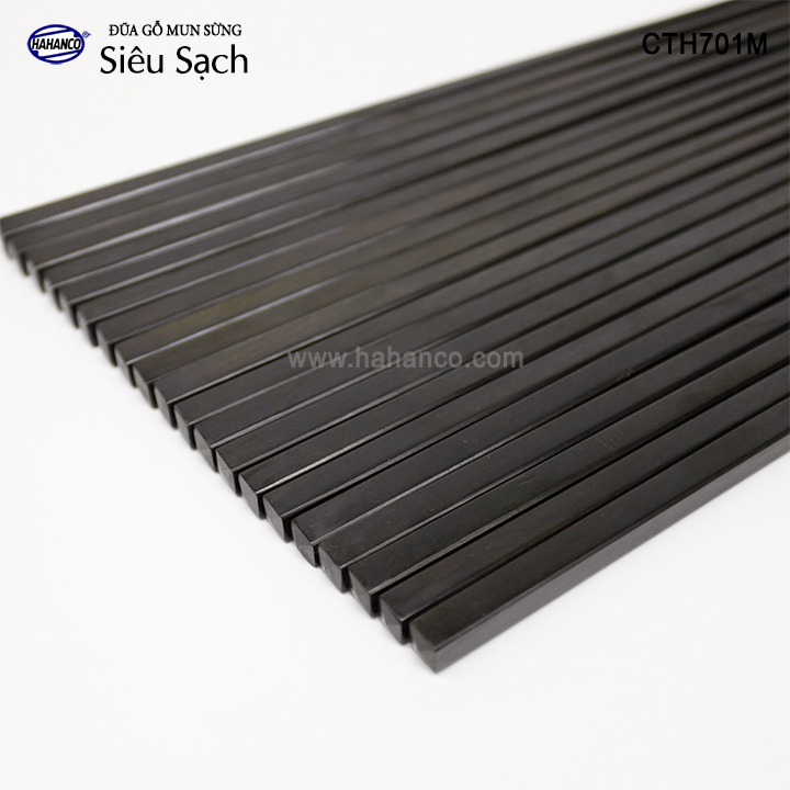 Đũa gỗ Mun sừng trơn VIP - CTH701M - Đũa gỗ tự nhiên cao cấp