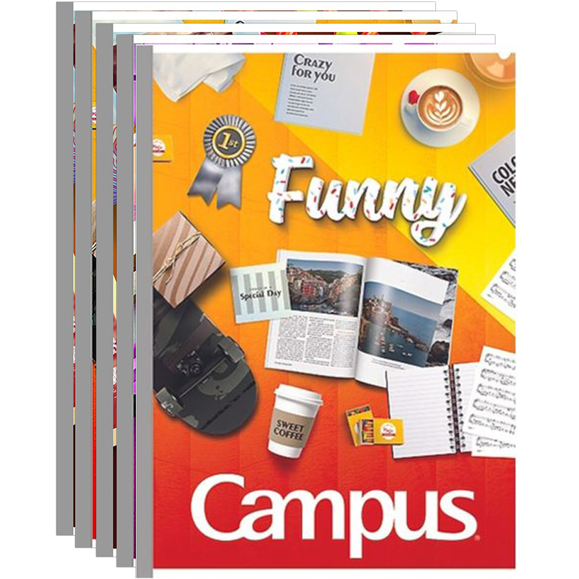 Lốc 5 Cuốn Tập Kẻ Ngang Campus B5 Gift (200 Trang)