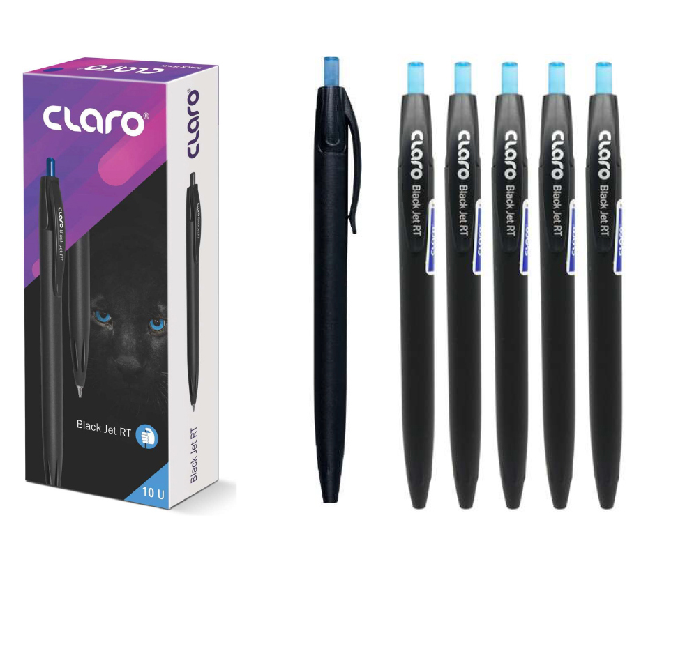Bút bi Claro BLACK JET RT 0.7mm Mực Xanh