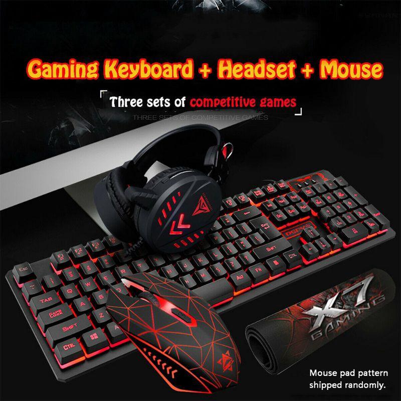 Set 4 Miếng Lót Chuột Và Bàn Phím Chơi Game K59 Có Đèn Nền