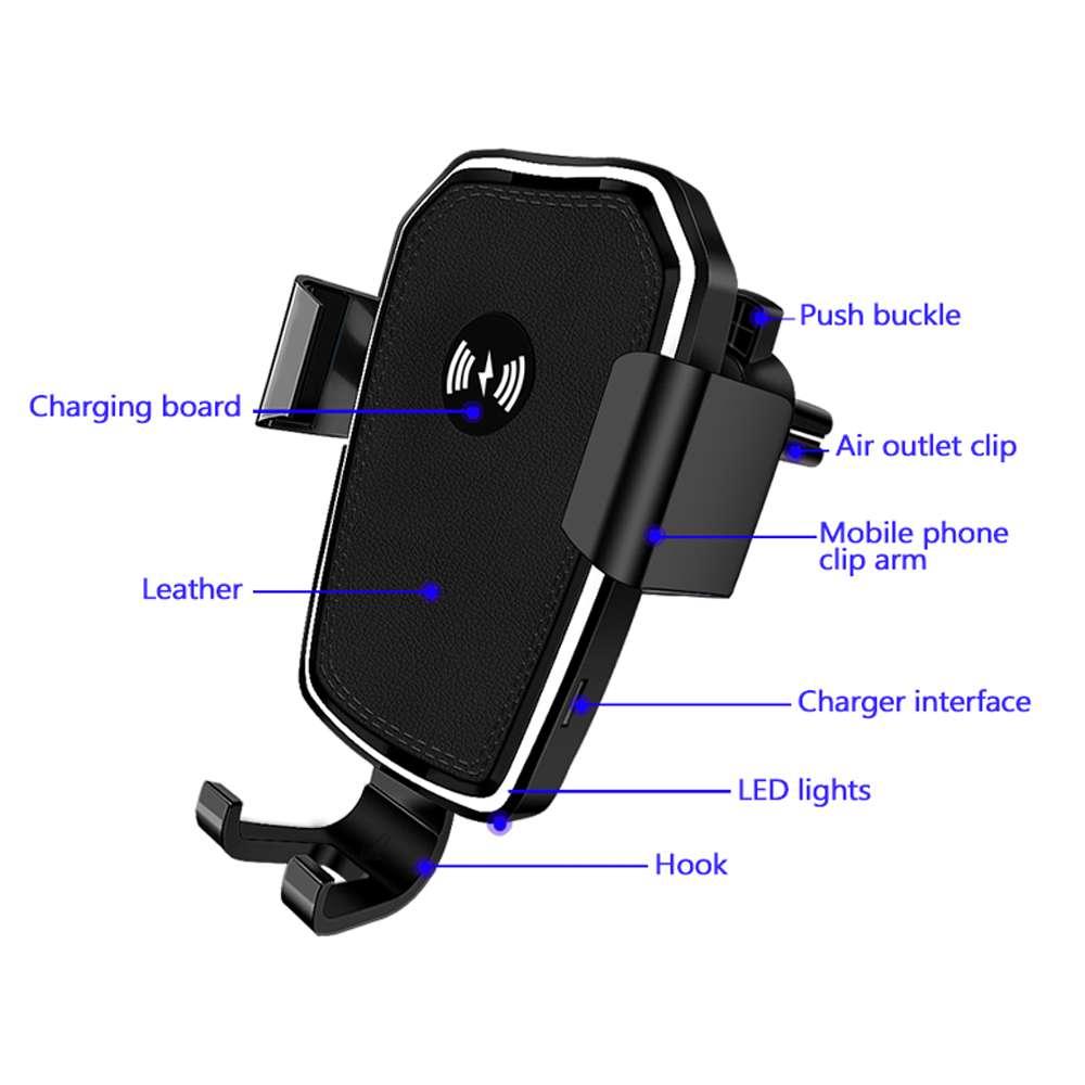 10W Car Wireless Charge Bracket Intelligent Auto Quick Charge Tool Car Mobile Phone Wireless Charge Holder