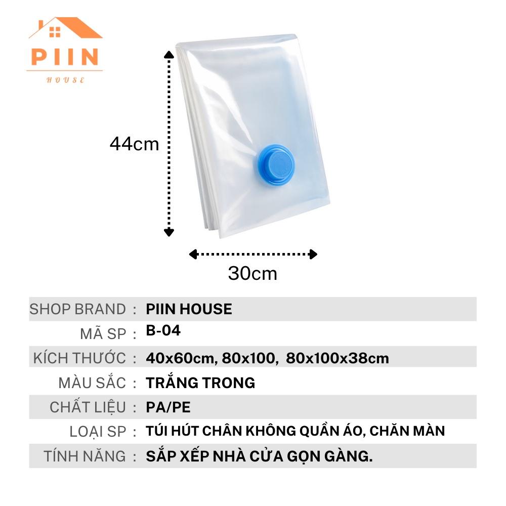 Túi hút chân không chăn mền, quần áo cao cấp PIIN HOUSE trong suốt nhiều kích thước