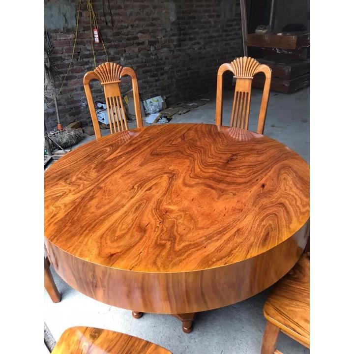 Bàn ăn hộp tròn 6 ghế