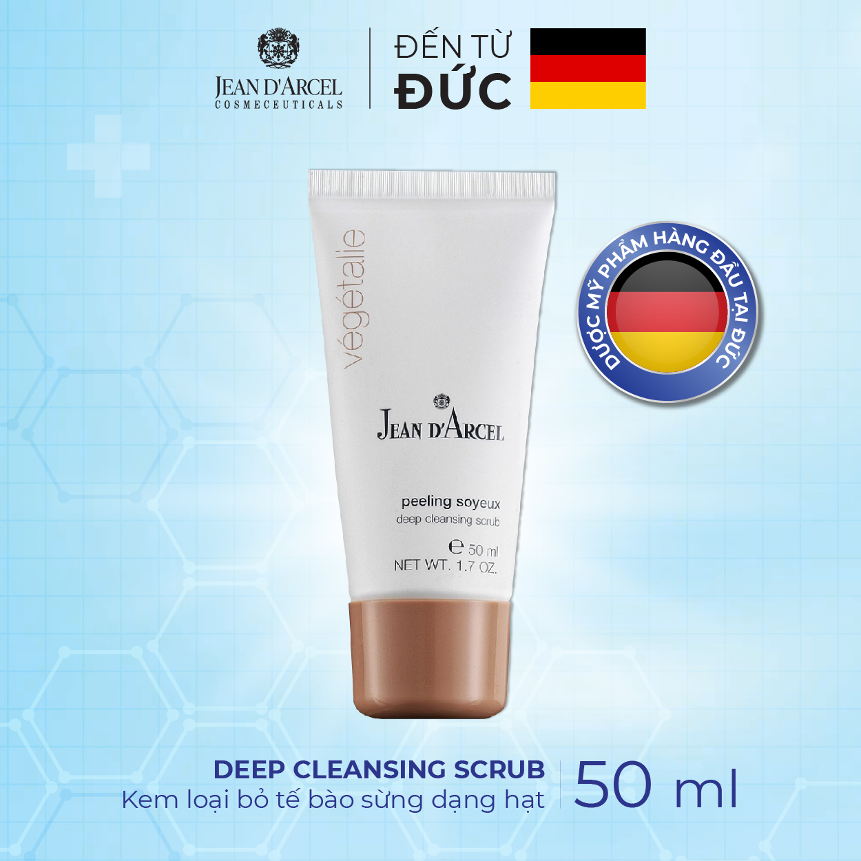 J135 Tẩy tế bào chết dạng hạt thế hệ mới Vegetalie - Deep Cleansing Scrub 50ml - Jean d'Arcel