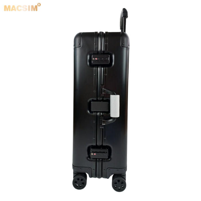 Vali du lịch cao cấp hợp kim nhôm nguyên khối MS1318 Macsim màu đen cỡ 24inches