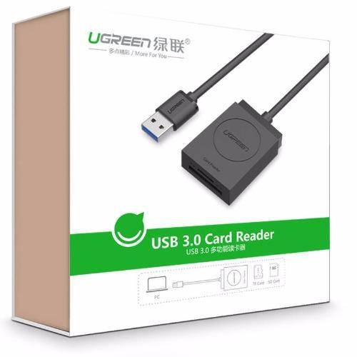 Đầu đọc thẻ USB 3.0 Card Reader Hỗ trợ thẻ TF và SD UGREEN 20250  - Hàng chính hãng